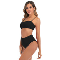 Swimsuit split swimwear European and American sexy bikini high waist swimsuit women's swimsuit wholesale [OEM]