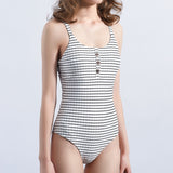 On the new ladies one-piece swimsuit conservative plaid swimsuit slim cover belly Amazon wish swimsuit [OEM]