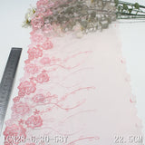 Pink unilateral French two-color flower mesh embroidery, clothing home textile lace lace accessories DIY