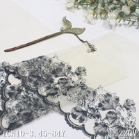 Multi-color unilateral antique gold silk flower mesh embroidery 22cm clothing home textile lace accessories