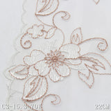 Single and double sides white antique flower mesh embroidery 21cm clothing home textile lace lace accessories DIY