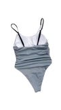 Swimwear European and American Sexy Bikini Solid Color One Piece Swimwear Women's New Bikini [OEM]