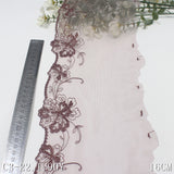 Two-color unilateral antique flower light and elastic embroidery 15cm clothing home textile lace accessories