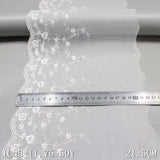 This white mesh polyester thread small floral embroidery lace, wholesale DIY accessories curtain sofa cushion lace