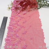 Red retro flower mesh embroidery lace 19cm curtain sofa cushion lace lace accessories DIY