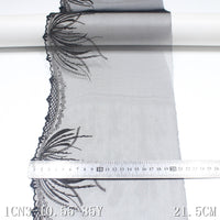 Spot new black polyester thread mesh embroidery with gold thread embroidery sexy transparent mesh underwear textile lace