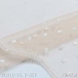 Apricot mesh polyester thread rhombus embroidery lace, wholesale accessories, curtain underwear clothing decorative lace