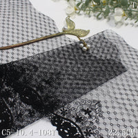 Black warp knitted mesh unilateral French water-soluble embroidery lace, curtain sofa cushion lace accessories