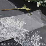 This white silver silk antique flower mesh embroidery 22cm clothing home textile lace lace accessories DIY