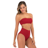 Swimsuit split swimwear European and American sexy bikini high waist swimsuit women's swimsuit wholesale [OEM]