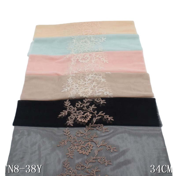 Five-color polyester thread soft bullet flower embroidery lace, accessories wholesale curtain mother lace