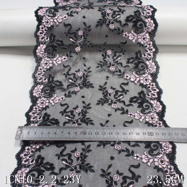 Two-color mesh polyester thread bilateral thick embroidery lace, accessories wholesale curtain underwear accessories lace