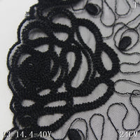 Two-color bilateral classical flower mesh embroidery 24cm curtain sofa cushion lace lace accessories DIY