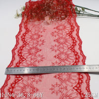 Red bilateral antique flower mesh embroidery 25cm curtain sofa cushion lace lace accessories DIY