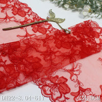 Red bilateral exquisite flower mesh embroidery lace, curtain sofa cushion lace lace accessories DIY