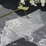 Two-color unilateral antique flower light and elastic embroidery 15cm clothing home textile lace accessories