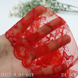 Red bilateral exquisite flower mesh embroidery lace, curtain sofa cushion lace lace accessories DIY