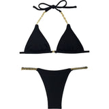 Swimwear New Bikini European and American Sexy Solid Split Swimwear for Women Bikini [OEM]