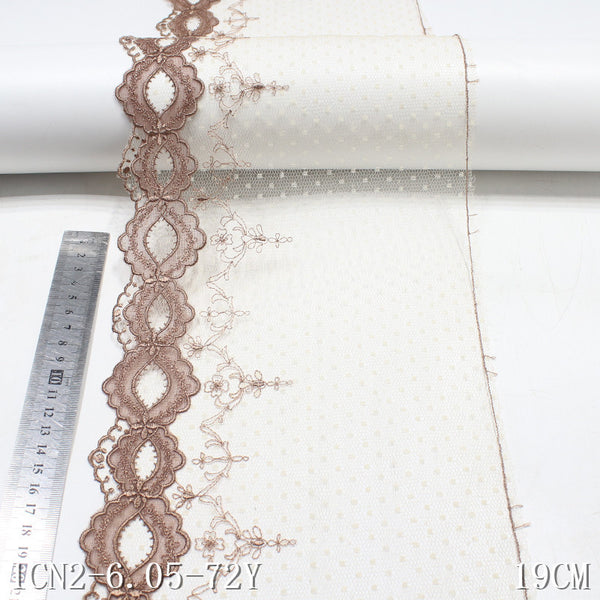 Spot, three-color lace mesh yarn non-elastic knitted embroidery curtain lace accessories wholesale, clothing accessories