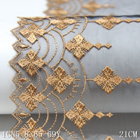 Spot, black mesh apricot polyester thread embroidery curtain lace accessories wholesale, clothing accessories home textiles