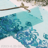 Unilateral national style large flower mesh embroidery lace 25cm curtain sofa cushion lace accessories