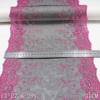 Directly from the manufacturer 2022 new bra lace accessories breathable and comfortable pink mesh embroidery lace