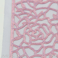 Rose purple full antique branches and leaves mesh embroidery lace, curtain sofa cushion lace accessories