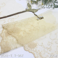 apricot unilateral antique flower mesh embroidery 20cm curtain sofa cushion lace lace accessories DIY