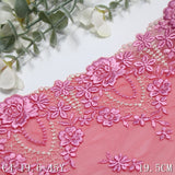 Red retro flower mesh embroidery lace 19cm curtain sofa cushion lace lace accessories DIY