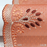 In stock, Tanglong orange lace mesh bottom polyester thread non-elastic knitted embroidery curtain lace accessories wholesale, sofa cushion