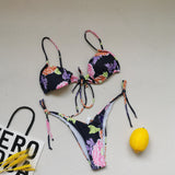 Cross border popular European and American swimwear bikini multi-color sexy split women's swimwear bikini wholesale [OEM]