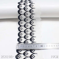 Spot unilateral black pattern 10cm wide embroidery curtain lace accessories wholesale home textile decoration accessories