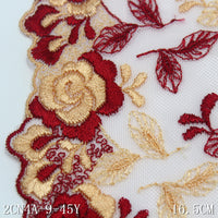 Two-color single-sided antique flower mesh embroidery lace, curtain 16cm lace lace accessories