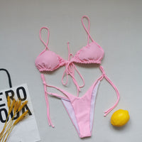 Cross border popular European and American swimwear bikini multi-color sexy split women's swimwear bikini wholesale [OEM]