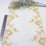 White mesh yarn bilateral antique flower embroidery lace, curtain sofa cushion lace lace accessories DIY