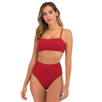 Swimsuit split swimwear European and American sexy bikini high waist swimsuit women's swimsuit wholesale [OEM]