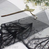 Black unilateral gold silk love flower mesh embroidery, curtain sofa cushion lace lace accessories DIY