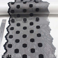 Black mesh spotted polyester thread embroidery lace, accessories wholesale curtains clothing accessories textile accessories