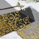 Black unilateral antique pattern mesh embroidery lace 20cm clothing home textile lace accessories