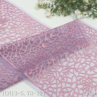 Rose purple full antique branches and leaves mesh embroidery lace, curtain sofa cushion lace accessories