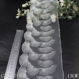 Multi-color unilateral silver silk antique leaf mesh embroidery, curtain sofa cushion lace lace accessories DIY