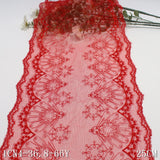 Red bilateral antique flower mesh embroidery 25cm curtain sofa cushion lace lace accessories DIY