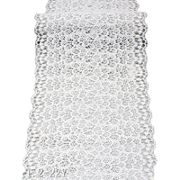 Manufacturer spot polyester light water-soluble embroidery white full-width spiral pattern dot embroidery furniture decorative edge textile lace