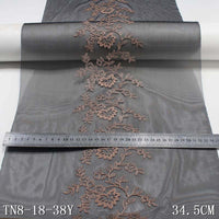 Five-color polyester thread soft bullet flower embroidery lace, accessories wholesale curtain mother lace