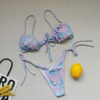 Cross border popular European and American swimwear bikini multi-color sexy split women's swimwear bikini wholesale [OEM]