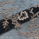 Five-color polyester thread soft bullet flower embroidery lace, accessories wholesale curtain mother lace