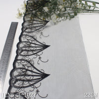 Black unilateral gold silk love flower mesh embroidery, curtain sofa cushion lace lace accessories DIY