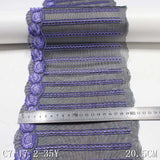 Black mesh purple polyester thread flower embroidery lace, accessories wholesale curtain accessories textile accessories