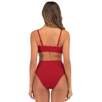 Swimsuit split swimwear European and American sexy bikini high waist swimsuit women's swimsuit wholesale [OEM]