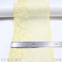 Two Specifications Yellow Polyester Thread Embroidery Lace, Accessories Wholesale Curtain Clothing Mom Textile Accessories